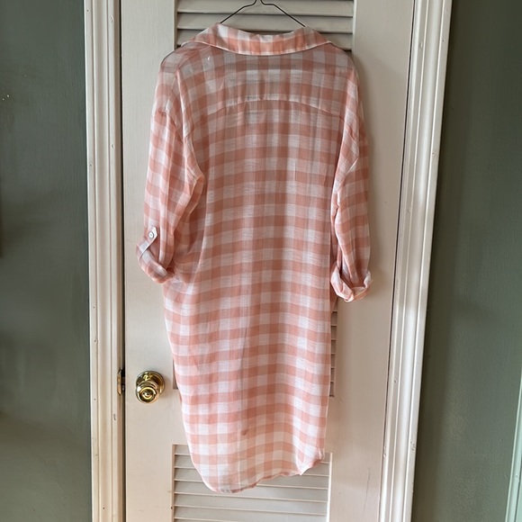 Sheer Peach Checked Tunic by Wishlist - S/M - Picture 5 of 5